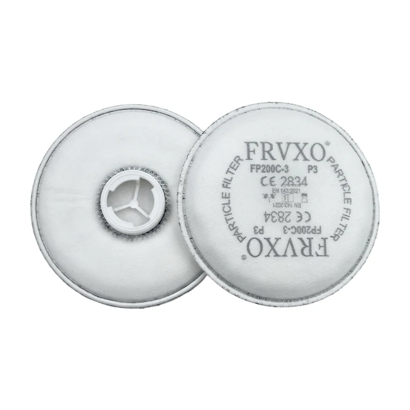 Factory  Full Face Gas Mask Respirators Cartridge P3 R Particulate Double Filter With Carbon