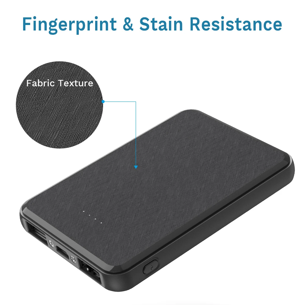 
Super Flat Portable Slim Pocket Small Size 5000 mAh Phone External Battery Charger 5000mAh Mini Power Bank 