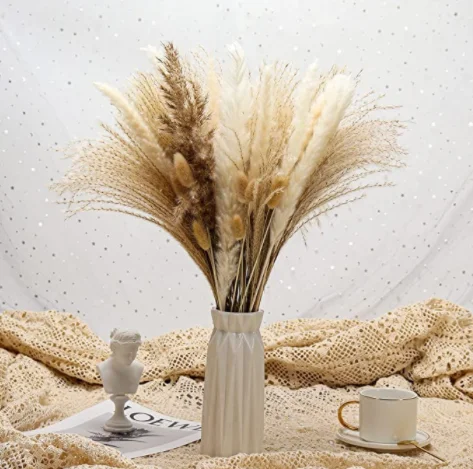2022 dried flowers natural flowers 30pcs 45 cm pampas grass flora boho wedding supplies