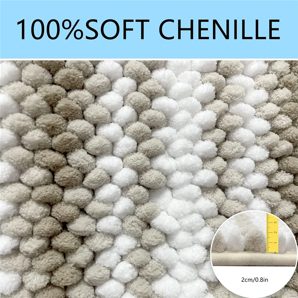 Hot Sale Anti-slip Soft Microfiber Chenille Floor Mat 100%Polyester High Quality Bath Mat