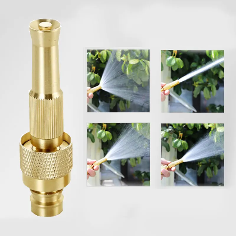 High Pressure Brass Adjustable Rotating Nozzle Water Spray Gun Head Garden Water Hose Nozzle For Car Washing