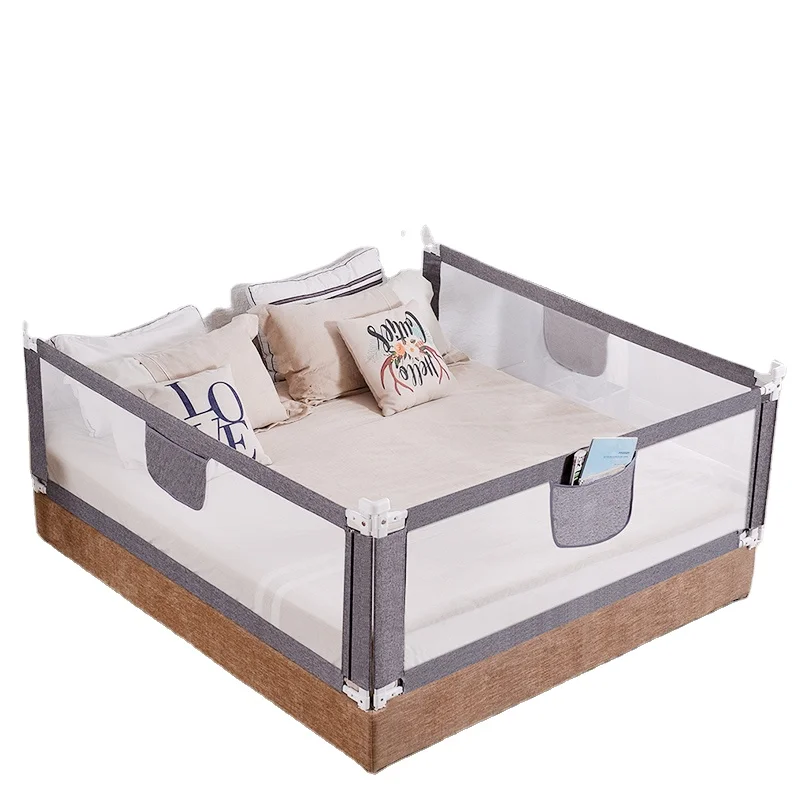 New Upgraded Extra Long Bed Guardrail Full Size Baby Bedrail for Children Fit for Twin Queen & King Size Bed Mattress