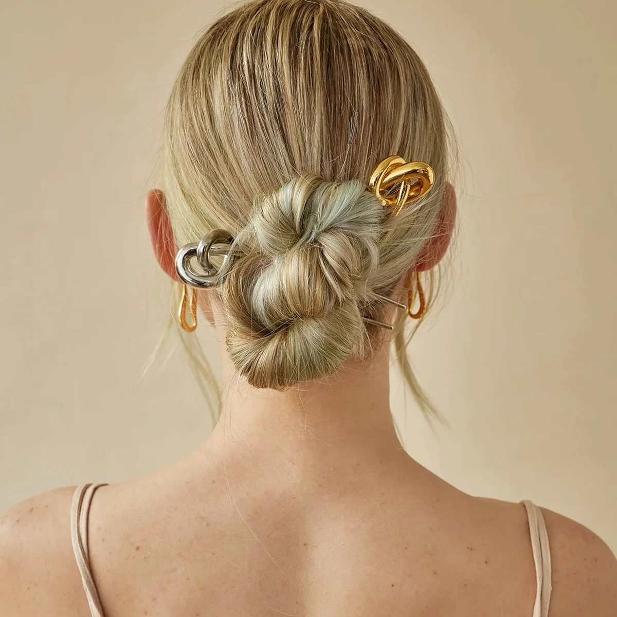 Luxury Minimalist Hairpin Christmas Curly Clips Care Stainless Steel Girl Fashion Hairclips Hair Bun Accessories for Girls Women
