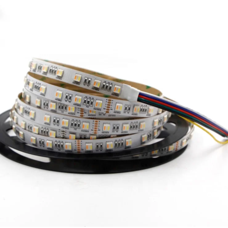 rgbcct led strip 24v smd 5050 5 in 1 12mm 5 colors in 1 60leds/m rgbcw rgbww rgb cct led strip