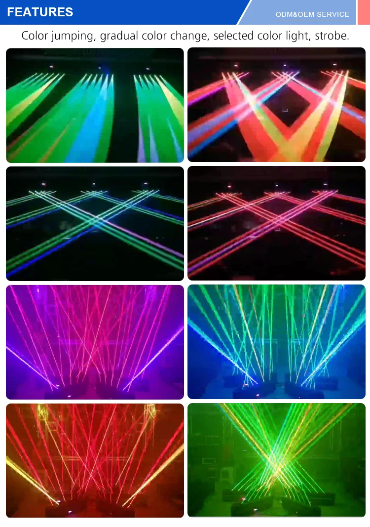 China Dj Equipment 6 Head Dmx Rgb Laser Party Light For Disco Party Dj Stage