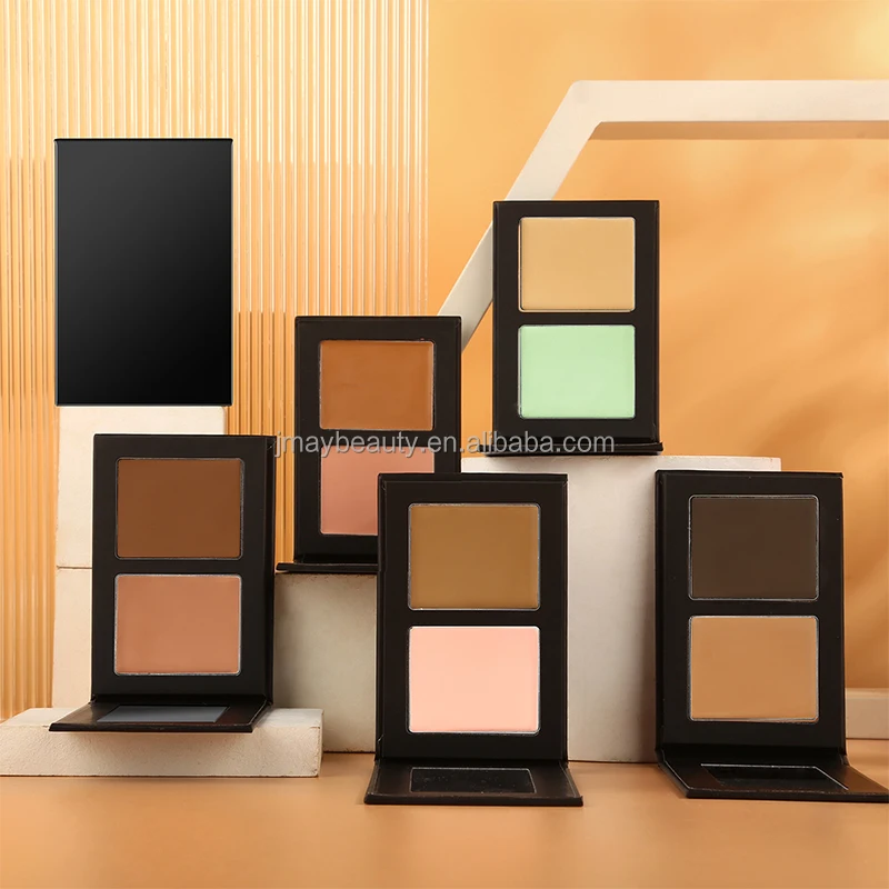 Long Lasting Full Coverage Makeup Cream Concealer Palette 2 in 1 Professional Matt HD High Definition Foundation Face Concealer
