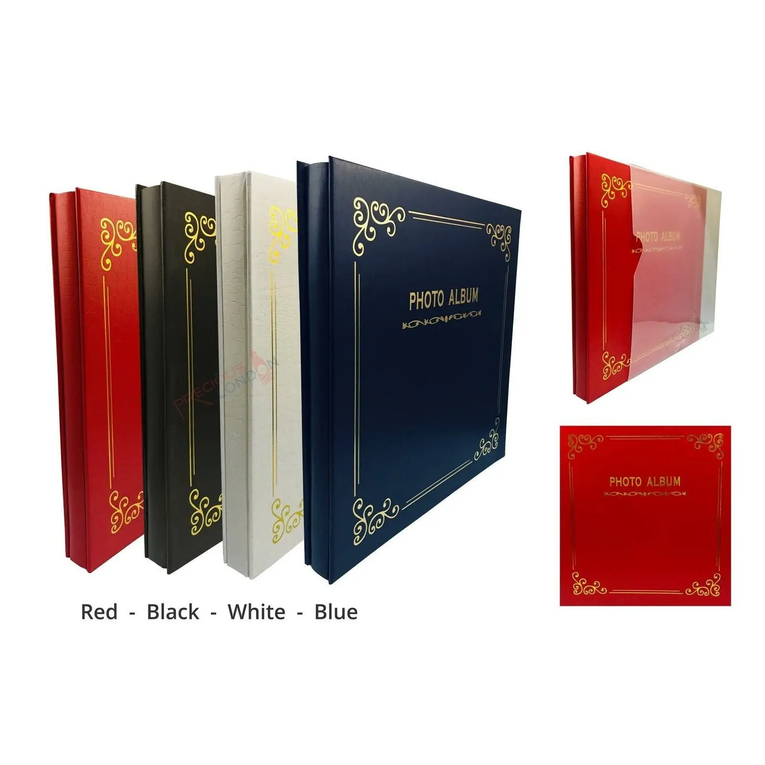 Custom Printing Luxury Large Size Picture Up To A4 Pu Leather Cover Self Adhesive Photo Album Book Printing