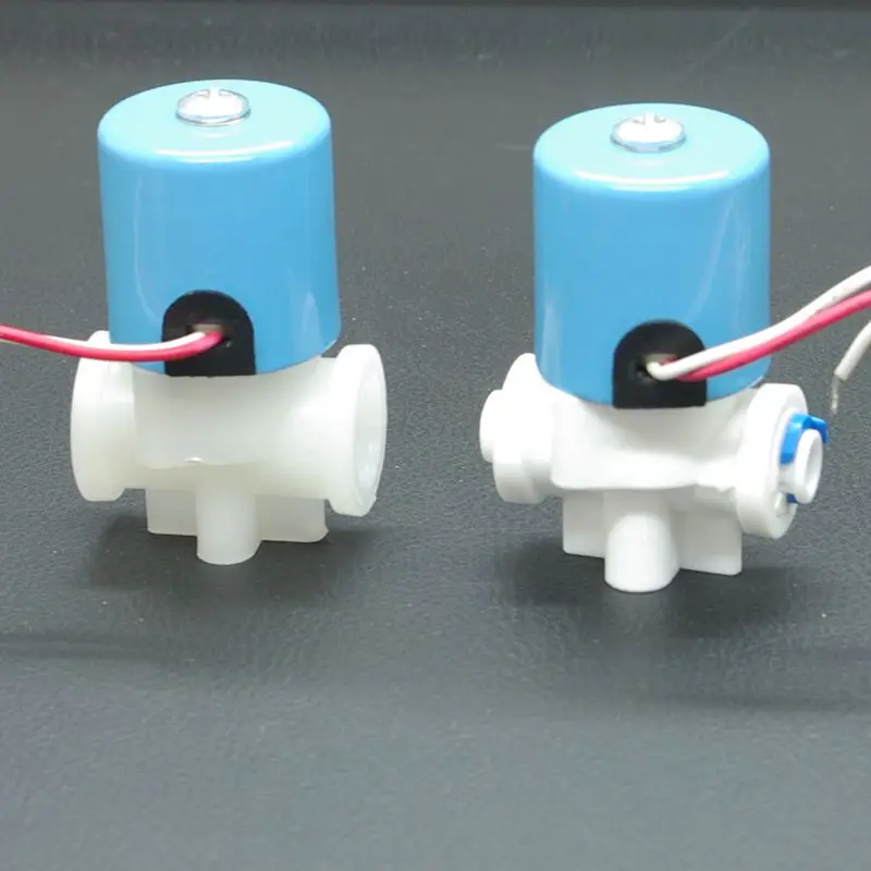 HOYAN 12V 24V  DC 2 way Plastic water  purifier RO machine dispenser mini solenoid valve