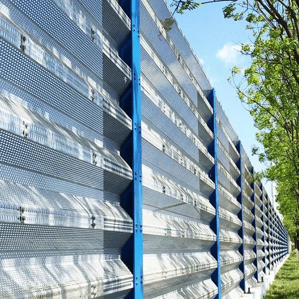 Solid Highway Stainless Steel Galvanized Steel Perforated Metal for Noise Barriers Wind Dust Fence
