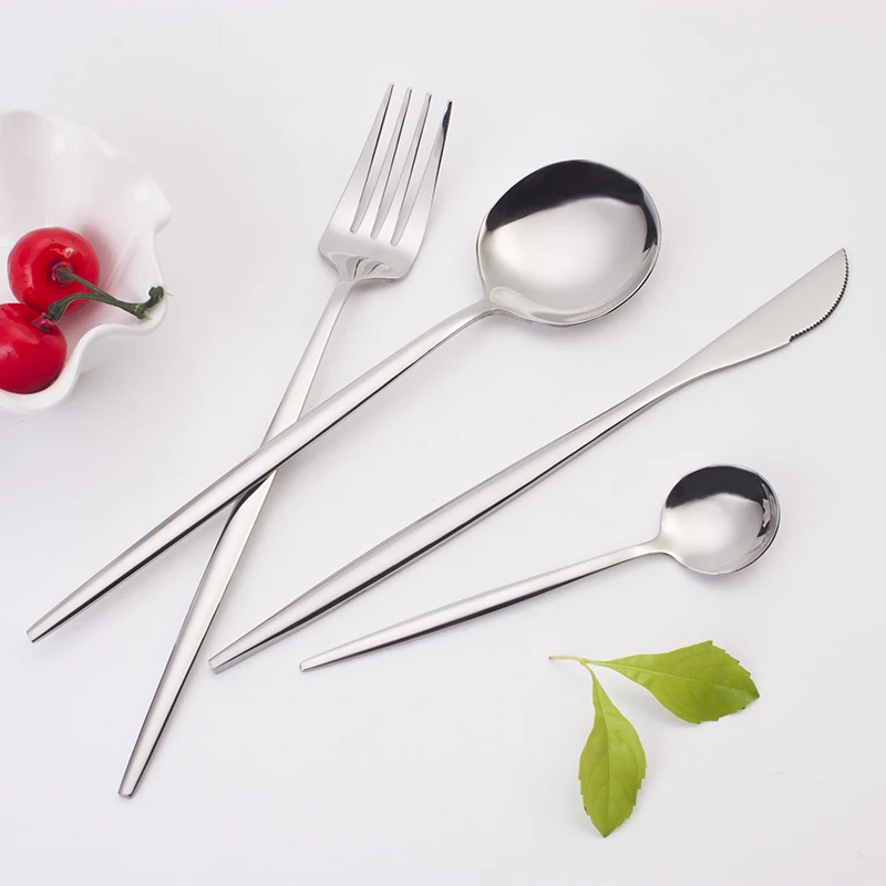 High quality  cheap price metal fork and spoon set stainless steel silverware set cutlery set