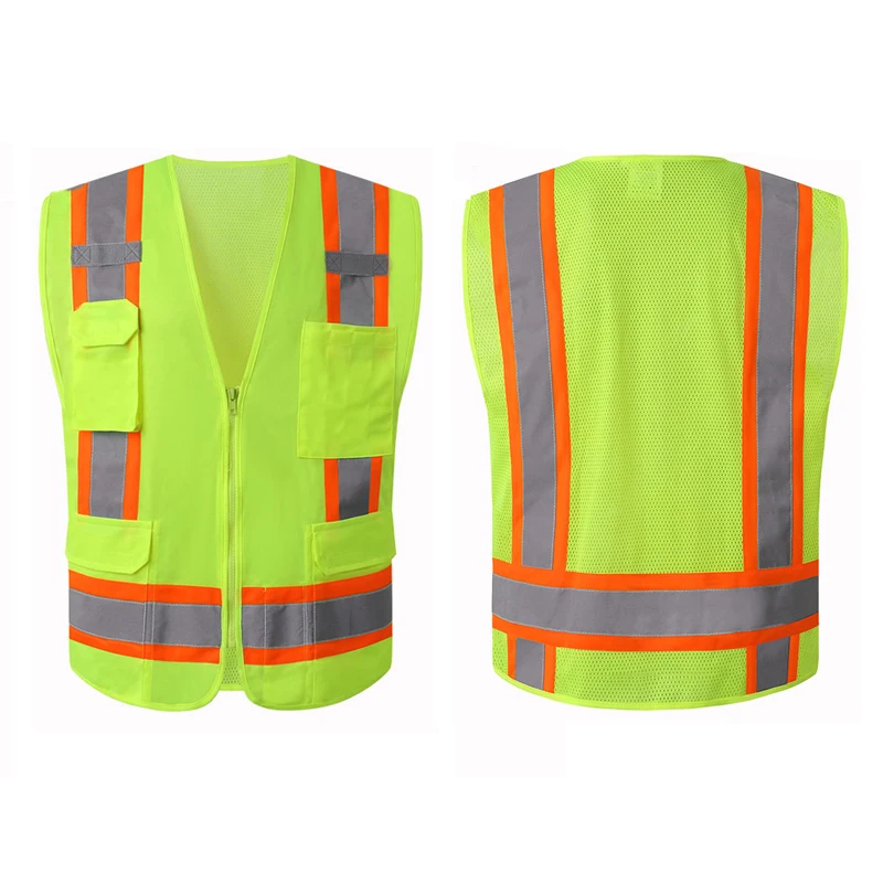 Factory Hi Vis Custom Logo Safety Construction Motorcycle Running Riding Tribe Mesh Reflective Vest
