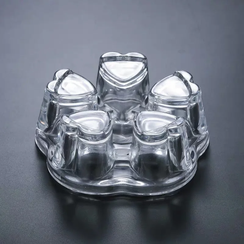 High borosilicate glass teapot Heat resistant thickened glass tea set warmer teapot base glass stand
