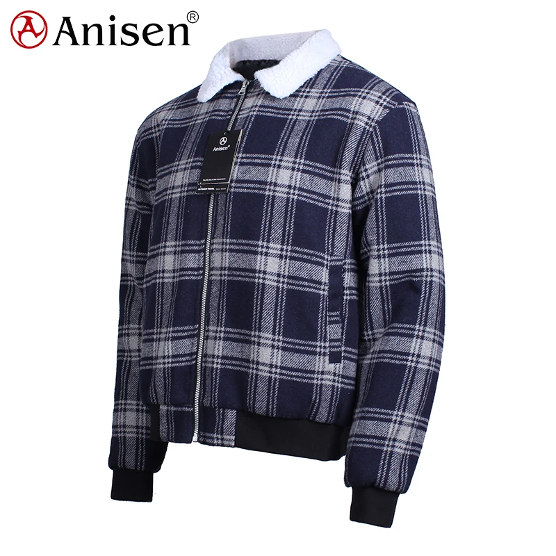 Stock Lots Winter 2020 Custom Cheap Outdoor Men Plaid Hoodies Flannel Fleece Jacket