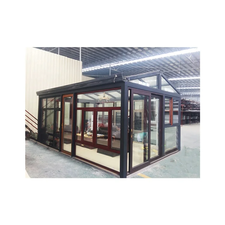 Villa Outdoor Veranda Small Garden  New Model Aluminum Sunrooms Glass Houses