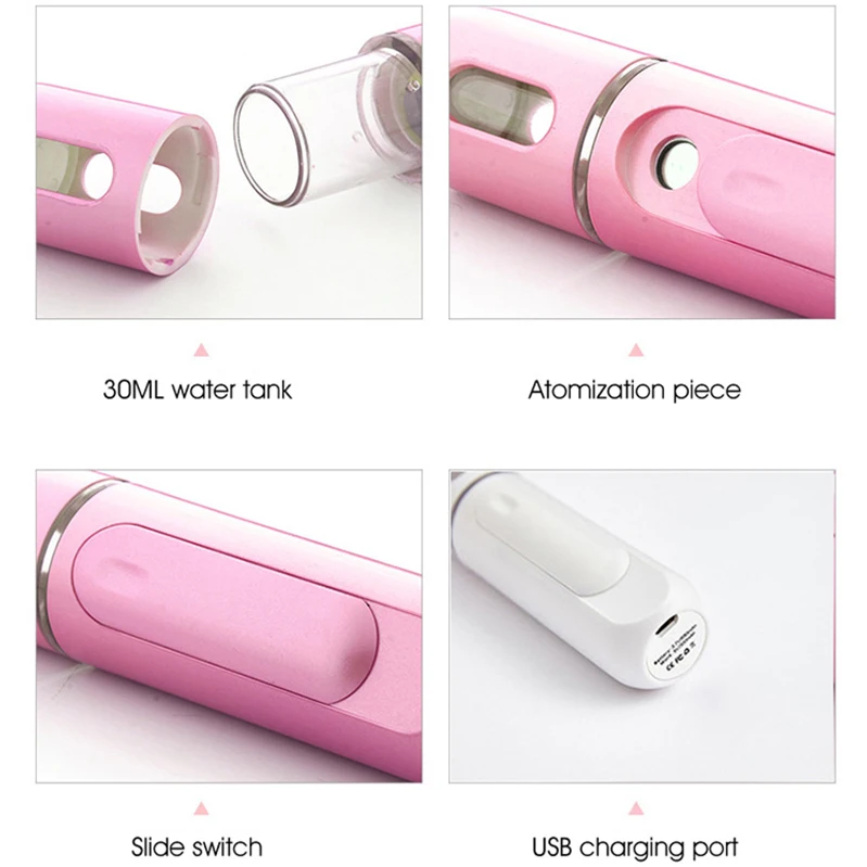 Wal-Mart Nano Mist Spray Mini 30ML Facial Moisturizer Nano Mister USB Nano Water Mist Sprayer