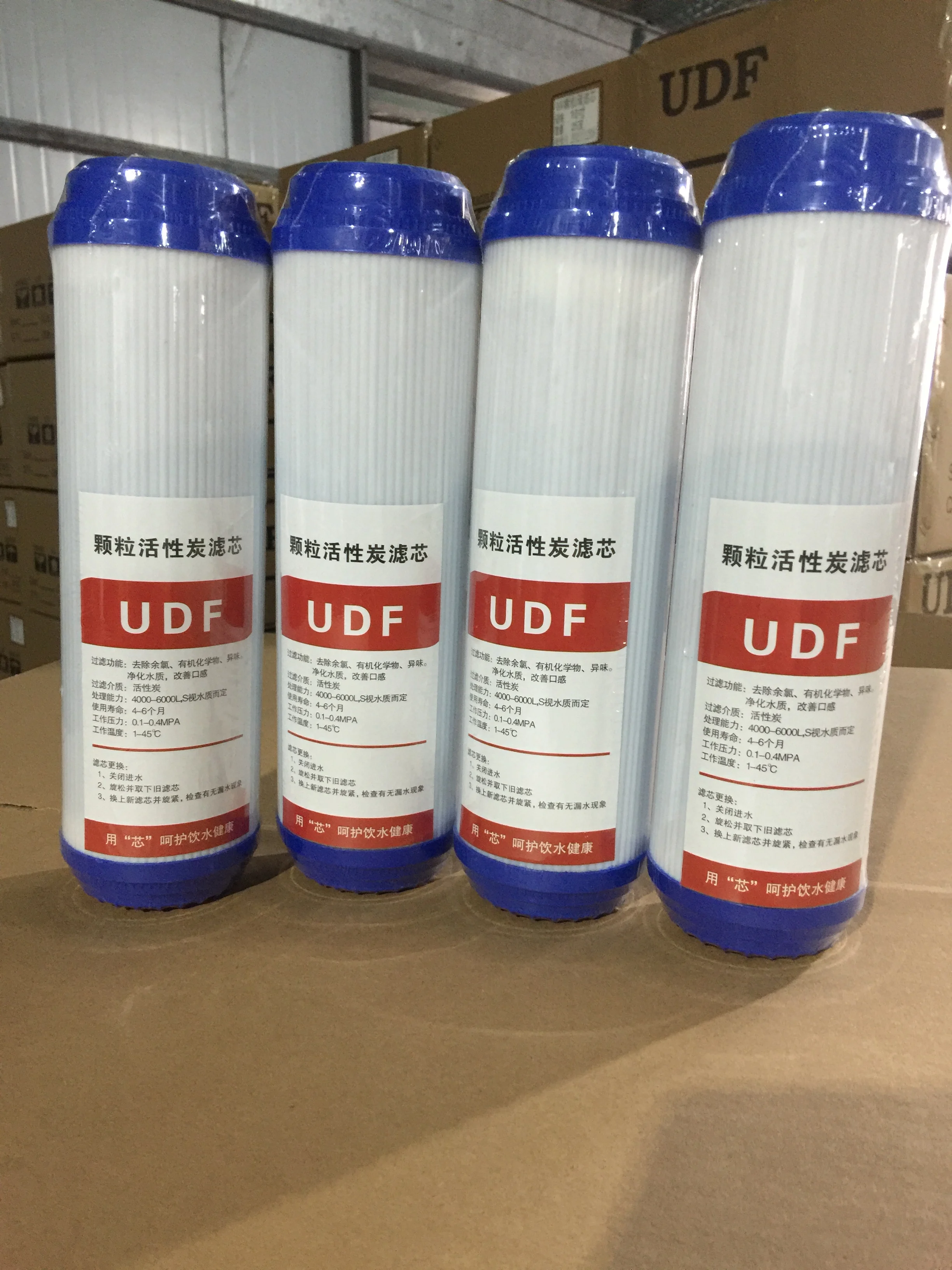 Water dispenser block 10 inch activated carbon granular UDF cartridge filter