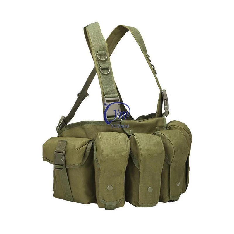 Universal Adjustable Security Carrier Surplus Tactical Chest Rig Hunting Hiking Radio Pouch Magazine Holster EDC Pouches