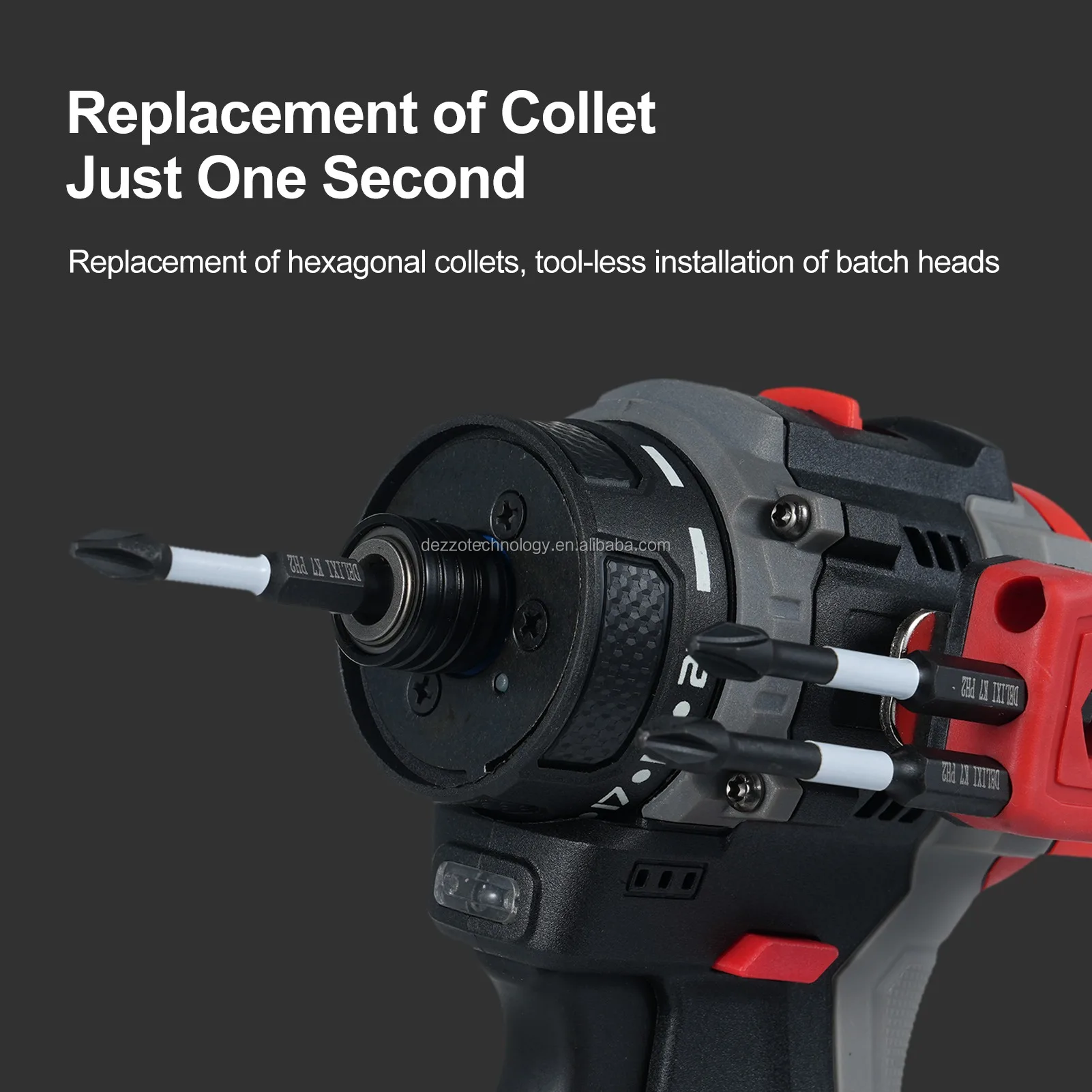 16.8V Brushless Power Screwdriver + Hammer 45Nm 1600RPM Lithium Screwdriver Tool Kit Electric Screw Driver for Wood 2 Batteries