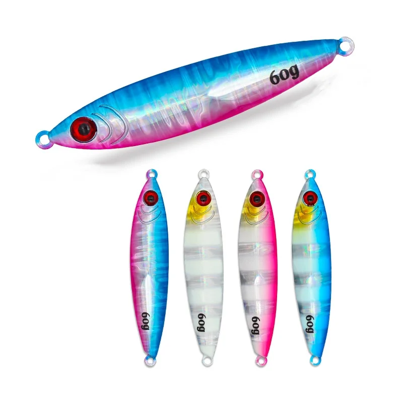 OEM 40g 60g 3D Fishing Tungsten Bass Lure Off Shore Long Cast Tungsten Jigs Lure