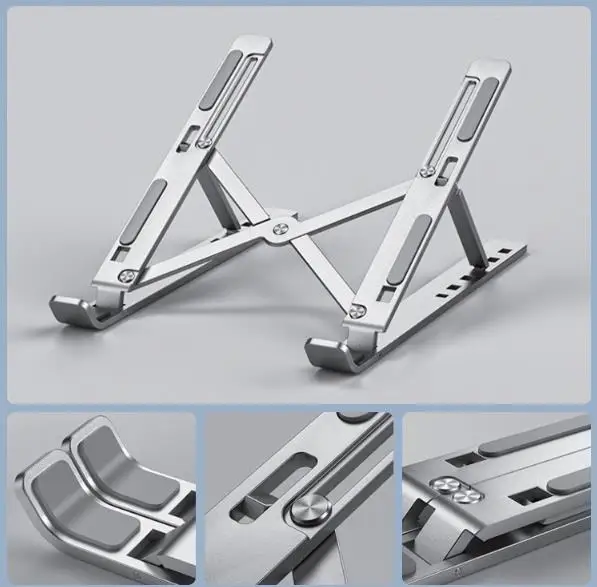 America market aluminum Laptop Stand Support Portable Computer Stand Foldable Bed Stand Adjustable