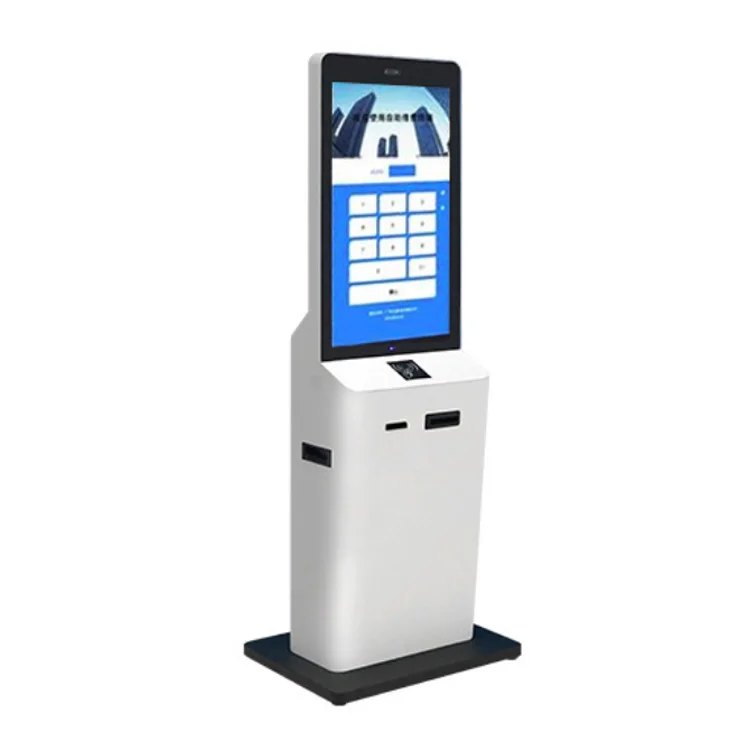 Self service check out Kiosk ID card passport  reader key card dispenser restaurant  hotel self service check in kiosk