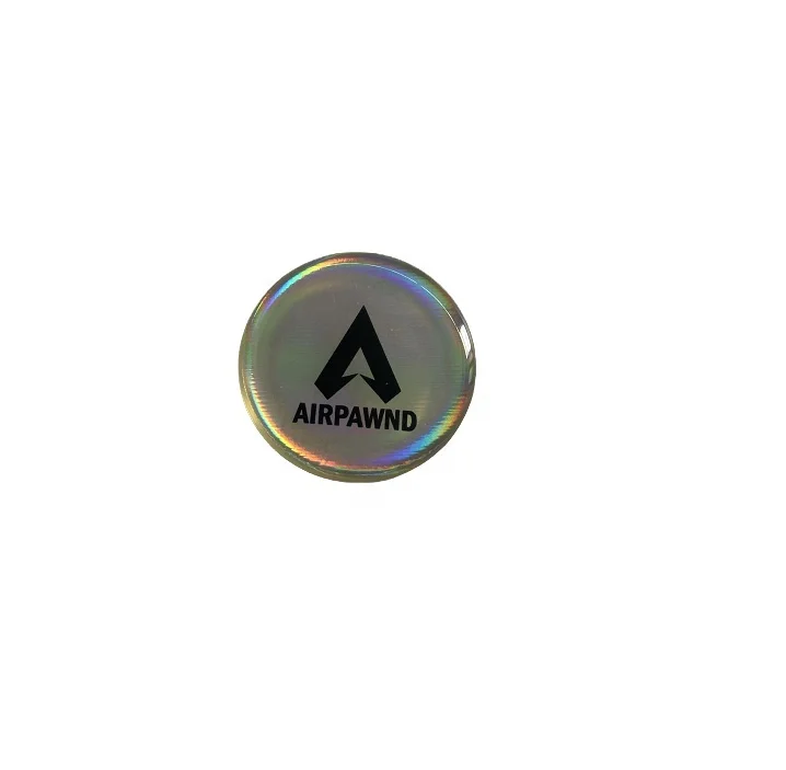 Custom Size Hologram Rainbow Black Printing NFC213  216 Epoxy Tag With Adhesive Sticker