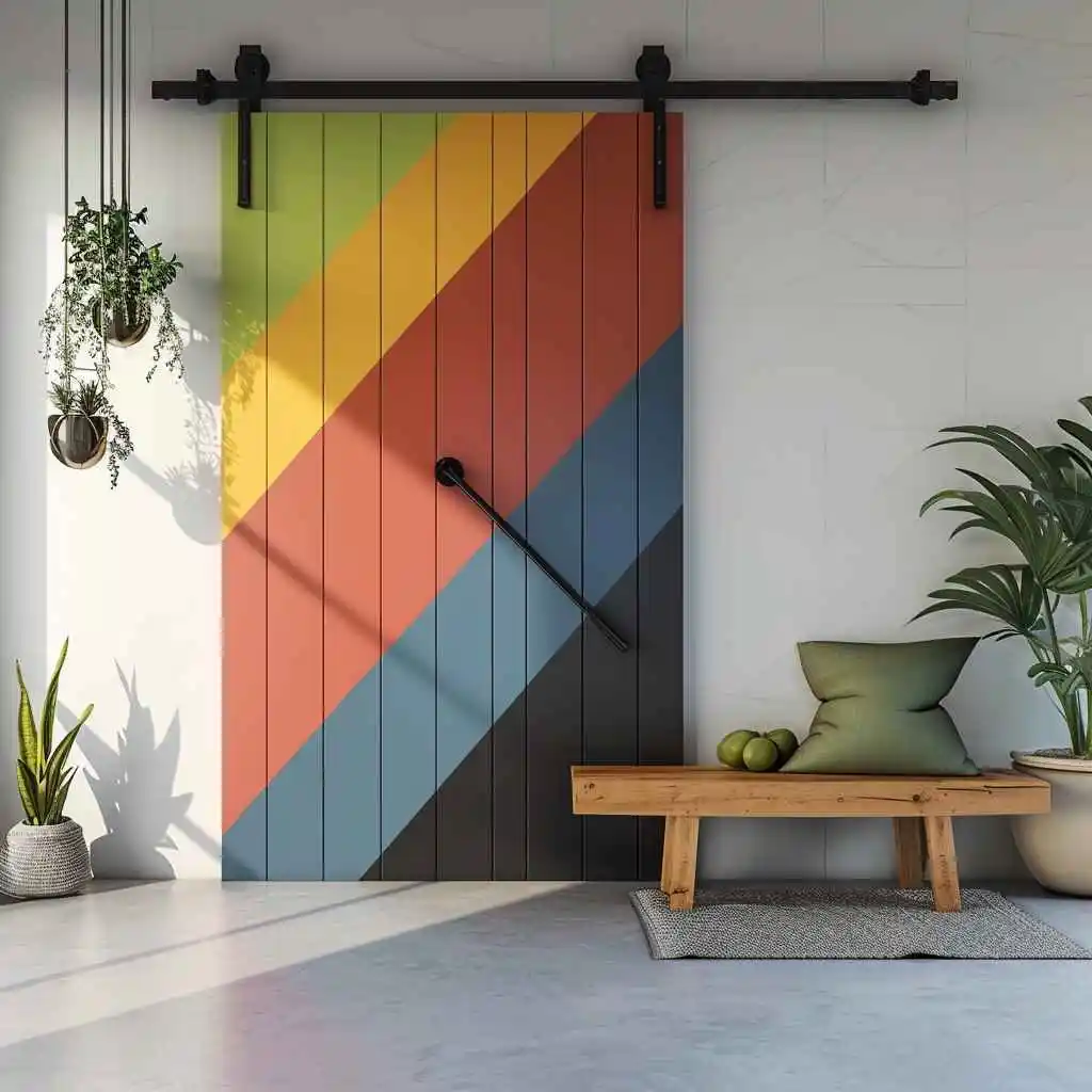 Interior Ceiling Mount rainbow Sliding Barn Doors Hardware