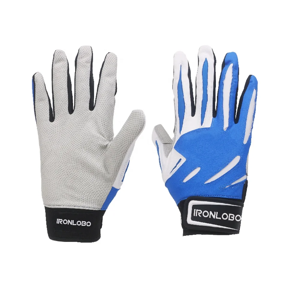 
 Горячая распродажа белые Синие футбольные лучшие перчатки   (62314713991)