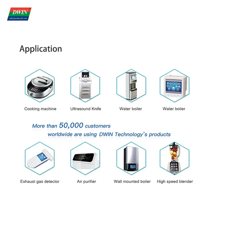 7 Inch Display LCD 800*480 HMI Smart UART 262K Colors TN TFT display Capacitive Touch Panel Screen