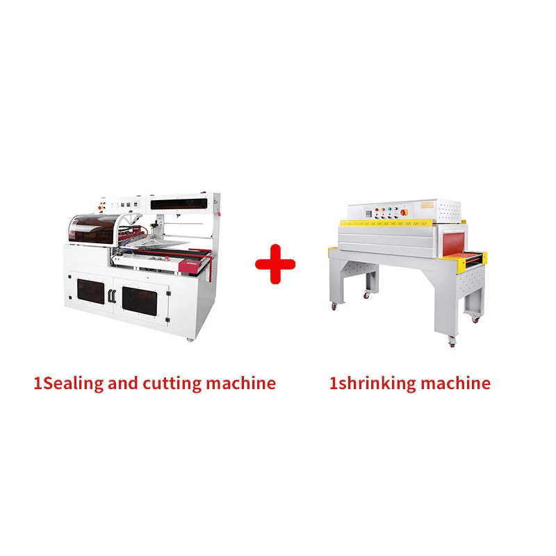 FL750+7530 Automatic PE/POF Film Sealing and Cutting Machine with Shrink Wrapping Machine for Packing Food Beverage Chemical