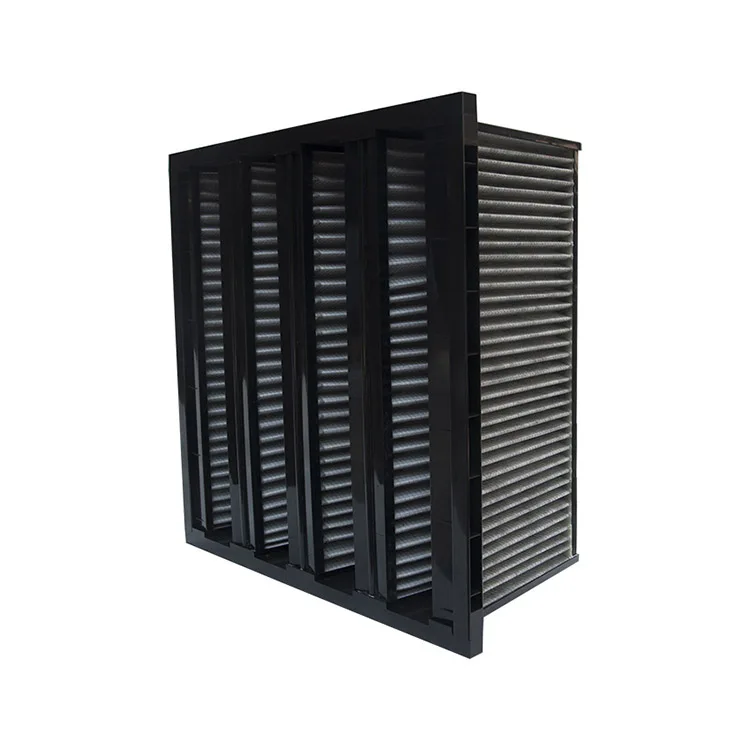 High Quality Large Air Flow Carbon Air Filter Washroom Odour Removal V Cell Filter