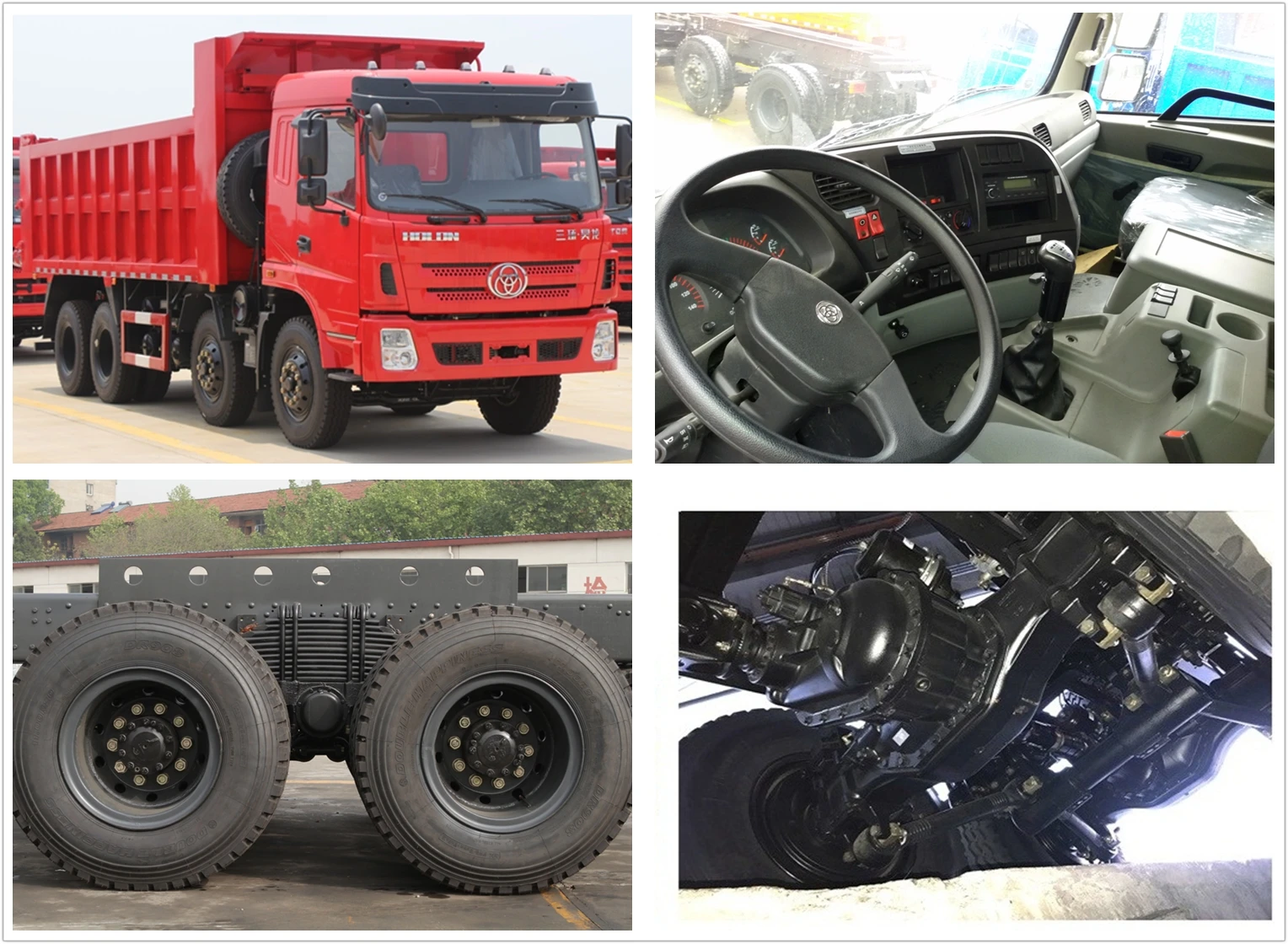 DONGFENG 8x4 12 wheel heavy duty 375hp Mining Transport Dump Trucks For Sale