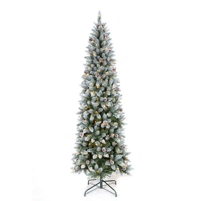 2023 High Quality Promotion Artificial Hard Needle PVC Mixed Slim Pencil Christmas Trees Decoration