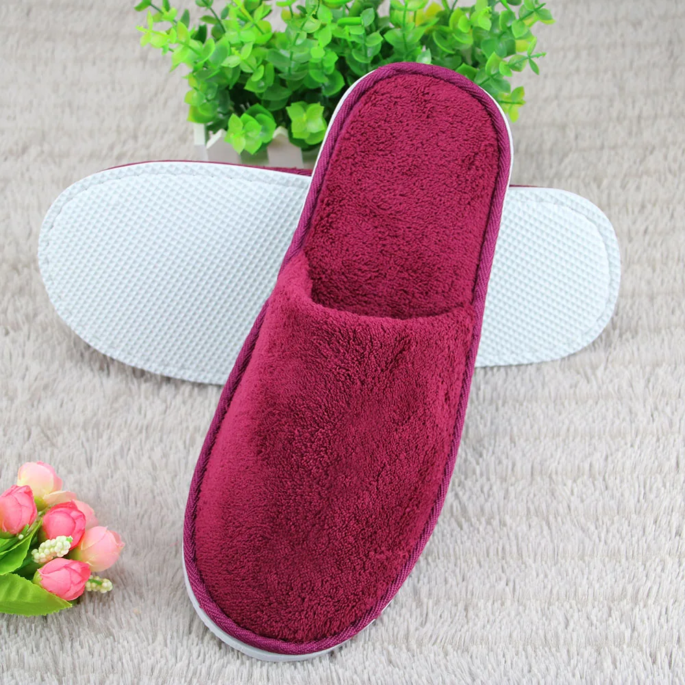 logo custom wedding disposable gift slippers for hotel