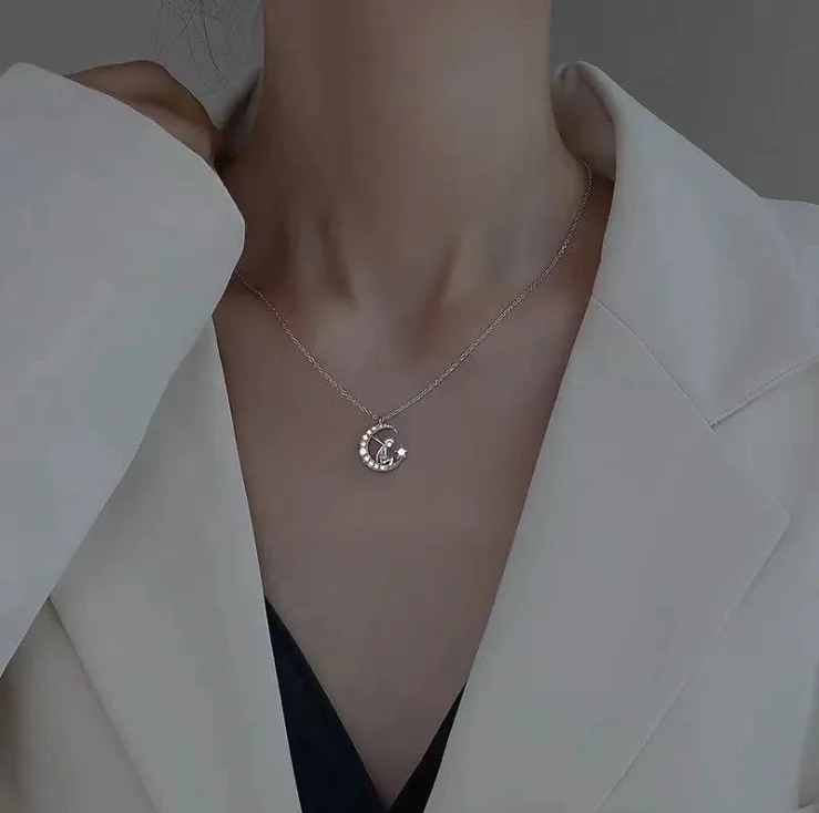 New little prince Necklace female ins star sky Pendant Light luxury clavicle chain for girlfriend and best friend