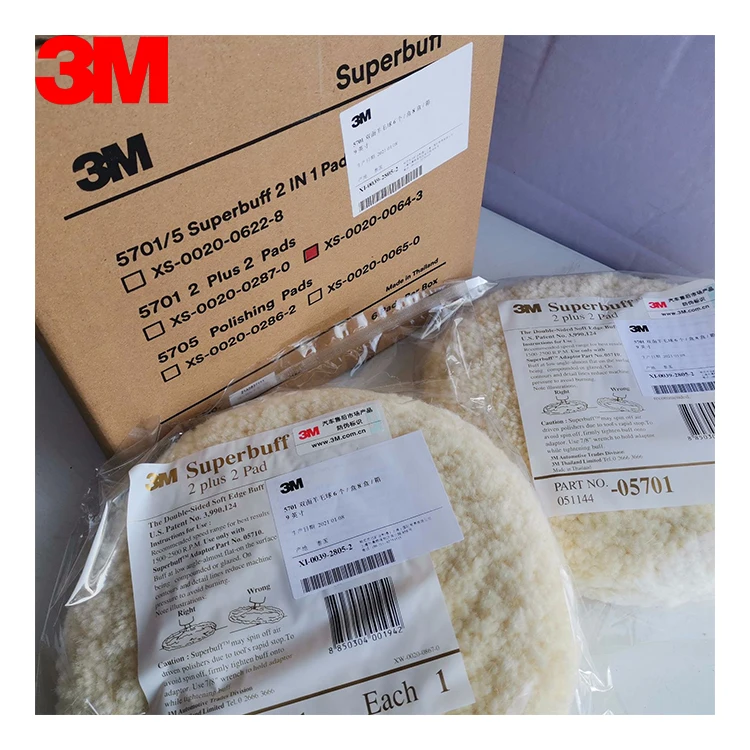 3M 05701 Superbuff Automotive Wool 9Inch Double Sided Compounding Balls Polishing Buffing Pads