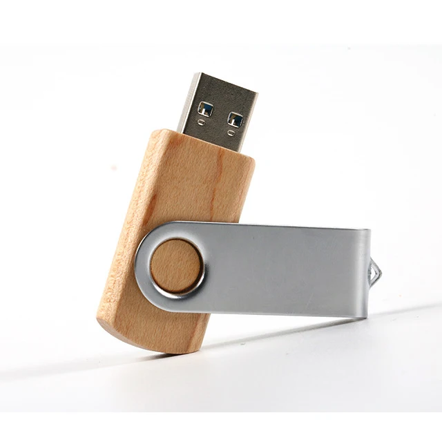 New Electronic Products Environmental friendly bamboo rotating USB flash disk wooden usb memory stick