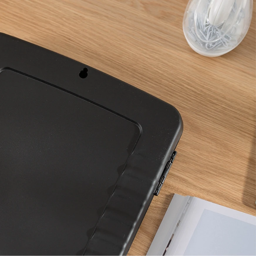 Xinyi Art file folder custom writing board plastic A4 nursing storage foldable black clipboard with clip