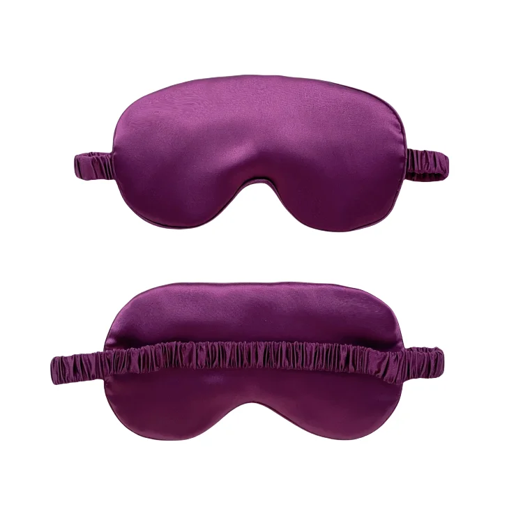 2024 Wholesale Large Size Luxury Soft Smooth Printed Silk Eye Mask Sleep Beauty Eye Mask