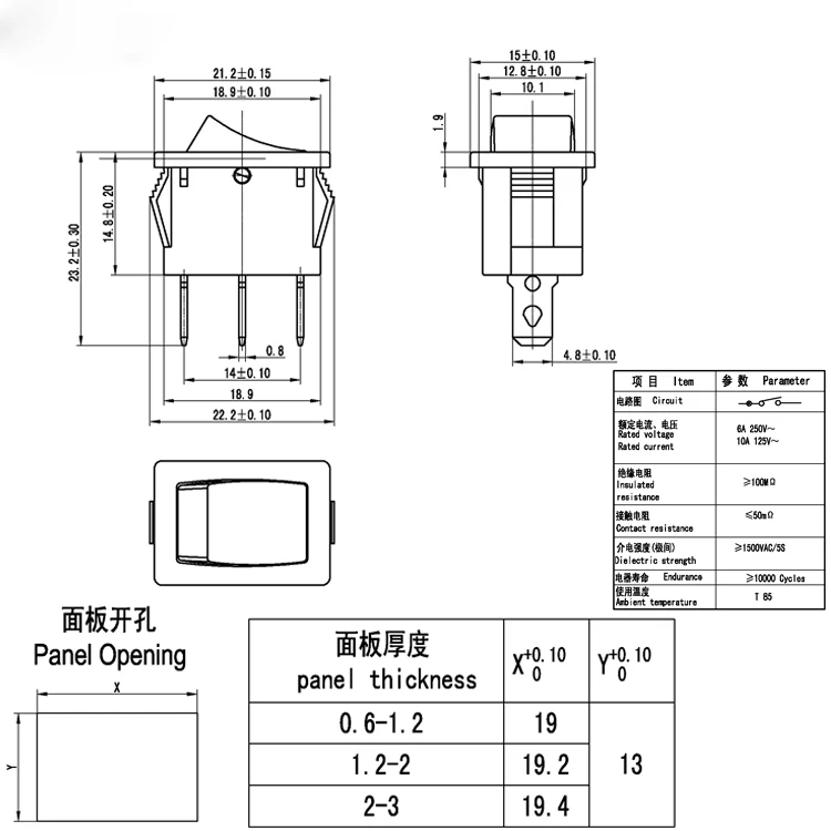 Горячая Распродажа kcd1 led 3-контактный сетевой кулисный переключатель 6A 250V 10A 125V включения выключения