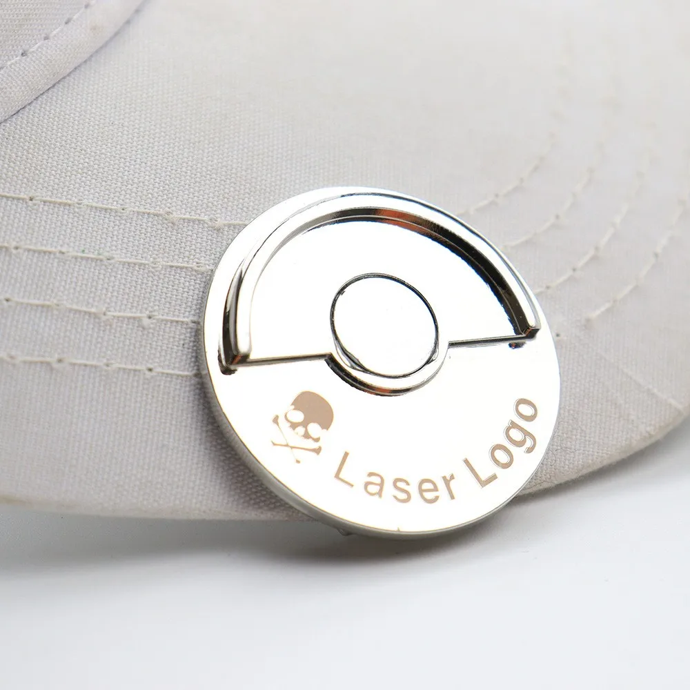 Custom High Quality Strong Magnet Unique Golf Ball Markers Classic Metal Magnetic Hat Golf Cap Clip