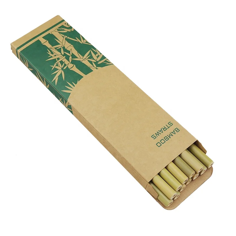 Экологически чистая питьевая бамбуковая солома, Золотая Питьевая бамбуковая разлагаемая забавная бамбуковая солома