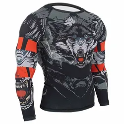Sports Compression Clothing MMA BJJ Base Layer Rash Guard for Men