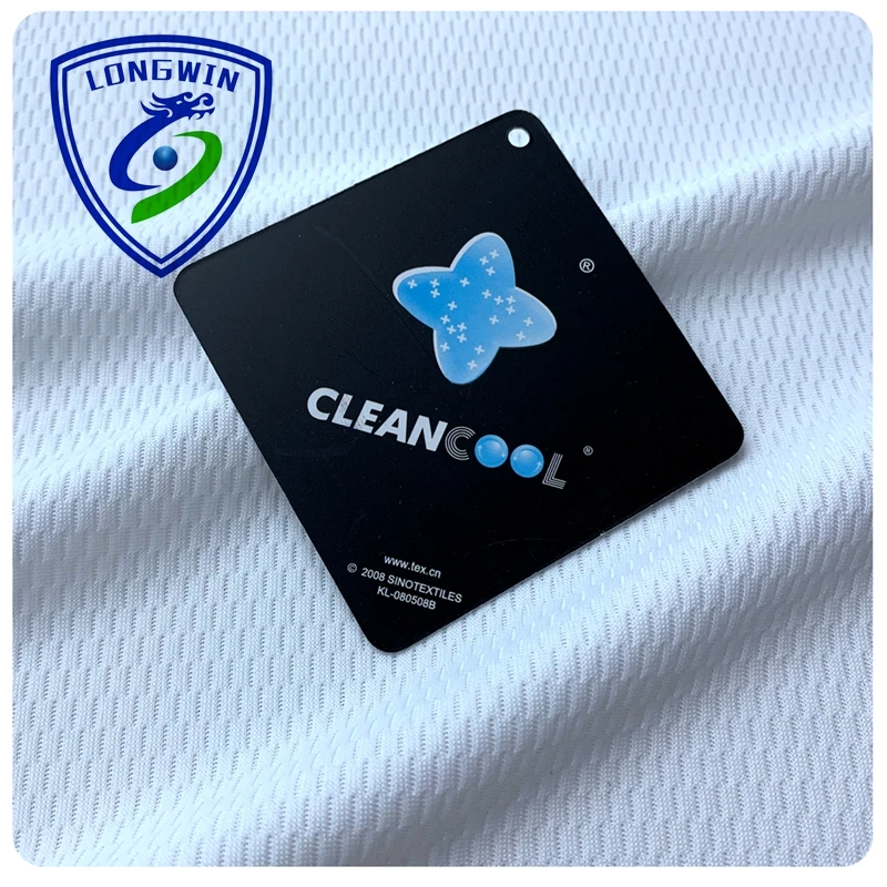 Coolmax cleancool moisture wicking quick-drying silver ion anti-bacteria poly bird eye mesh fabric  for T-shirt scarf garments