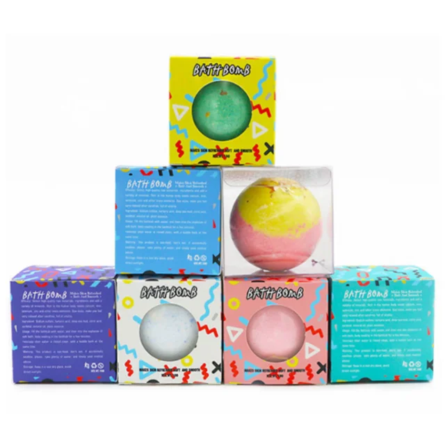 Wholesale Explosive Bath Salt Balls Gift Set  Natural Oil Dried Flower Colorful Bubble Bath Salt Bomb