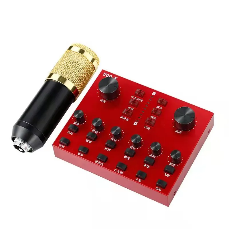 audio sound cards & mixers v8 card and microphone broadcast equipment professional live otg function For Computer Smartphone