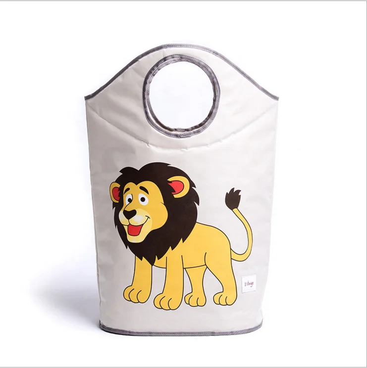 High Quality Kids Room Portable Toy Storage Bag, Washable and Clean Easy. Cartoon Design Laundry Bag