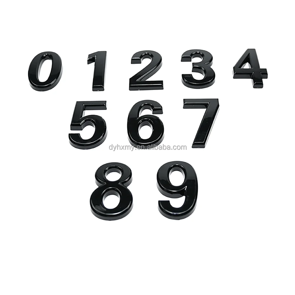 Custom chrome car lettering 3D emblem badge stickers Chrome Abs Plastic Car Letters numbers