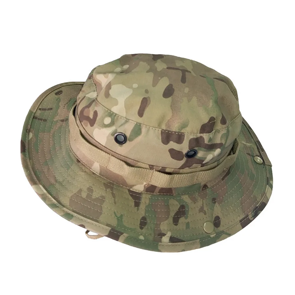 2023 New colors Product Cotton Wide Brim Fisherman Camouflage Bucket For Hunting Hats