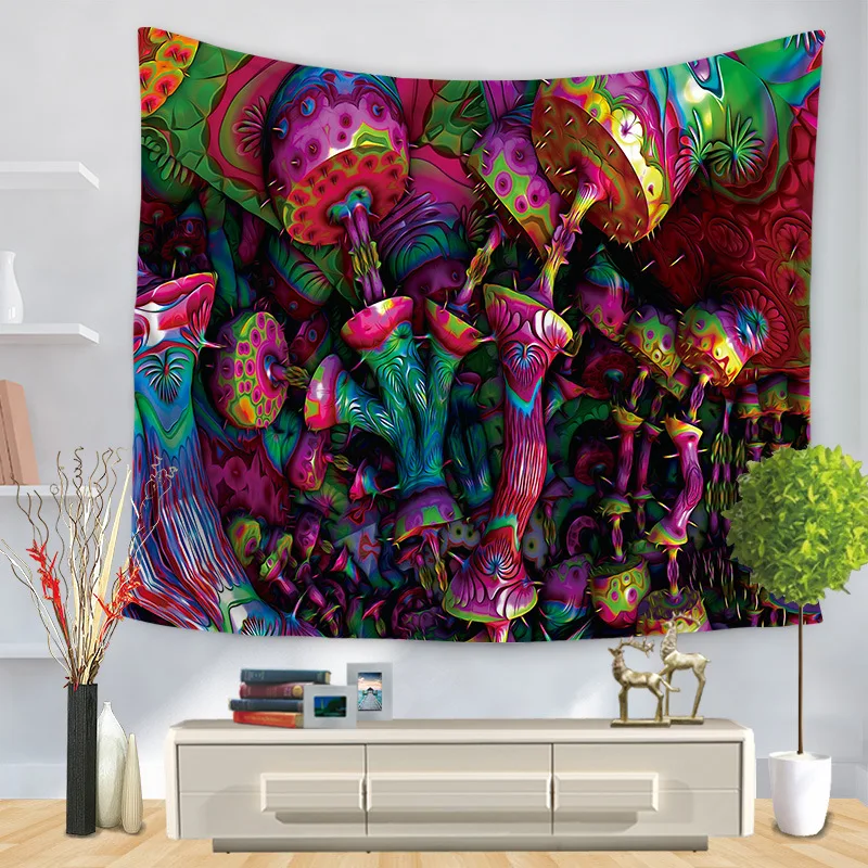 Customizable Hippie Tapestry Colorful Psychedelic Tapestry for Art Work
